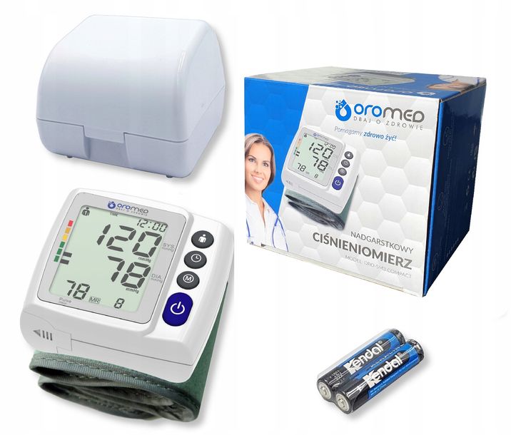 CIŚNIENIOMIERZ NADGARSTKOWY NA NADGARSTEK ETUI ARYTMIA LCD OROMED SMART WHO