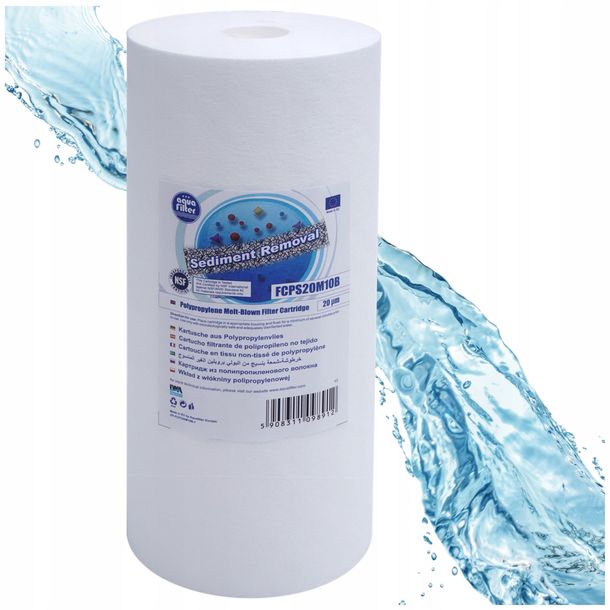﻿Wkład Piankowy FCPS20M10B AQUAFILTER 10″ Big Blue Sedyment 20 µm Filtr