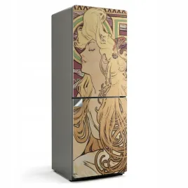 naklejka-samoprzylepna-bubble-free-na-lodowke-alfons-mucha-portret-kobiety
