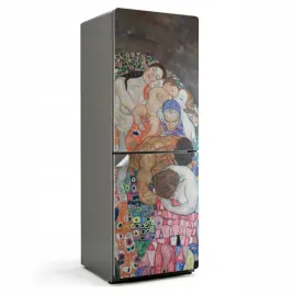 dekoracyjna-naklejka-samoprzylepna-na-lodowke-smierc-i-zycie-gustav-klimt