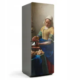 okleina-tapeta-z-motywem-na-front-lodowki-obraz-mleczarka-jan-vermeer