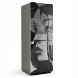 fototapeta-okleina-samoprzylepna-na-lodowke-abstrakcyjny-portret-kobiety