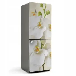 naklejka-samoprzylepna-bez-pecherzykow-na-lodowke-kwiatowe-detale-orchidei