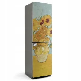 naklejka-ochronna-na-lodowke-samoprzylepna-okleina-sloneczniki-van-gogh