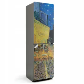 naklejka-samoprzylepna-na-lodowke-latwe-czyszczenie-kawiarnia-noca-van-gogh