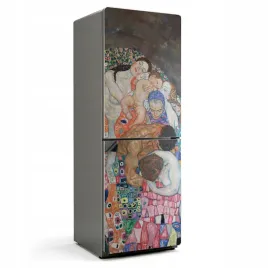 foto-mata-folia-magnetyczna-ozdobna-na-lodowke-smierc-i-zycie-gustav-klimt