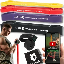 zestaw-4-gum-oporowych-do-cwiczen-z-uchwytem-gratis-power-band-alpha