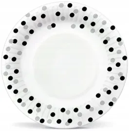 talerzyki-biale-z-konfetti-czarne-srebrne-na-urodziny-silver-black-23cm-8sz