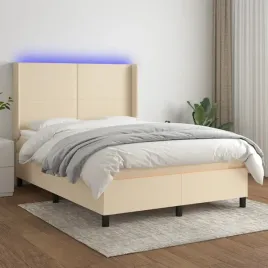vidaxl-lozko-kontynentalne-z-materacem-kremowe-140x200-cm-tkanina