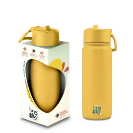 brosky-basic-stalowa-butelka-na-wode-w-kolorze-zoltym-550ml