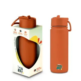 brosky-basic-stalowa-butelka-na-wode-w-kolorze-ceglastym-550ml