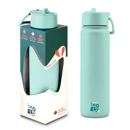 brosky-basic-stalowa-butelka-na-wode-w-kolorze-mietowym-680ml