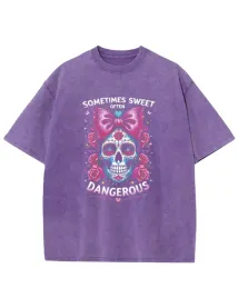 koszulka-oversize-efekt-sprania-czaszka-kokarda-kwiaty-fioletowy-3xl