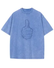 koszulka-oversize-kciuk-w-gore-lapka-efekt-sprania-niebieska-l