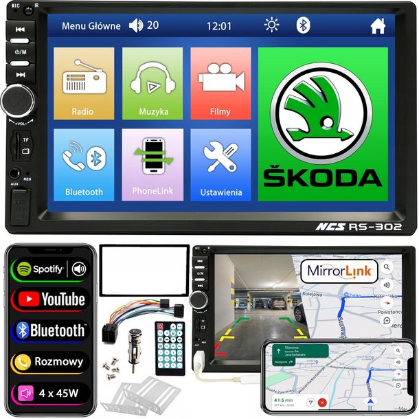 RADIO SAMOCHODOWE do SKODA FABIA 1 I 1999- 2008 BT