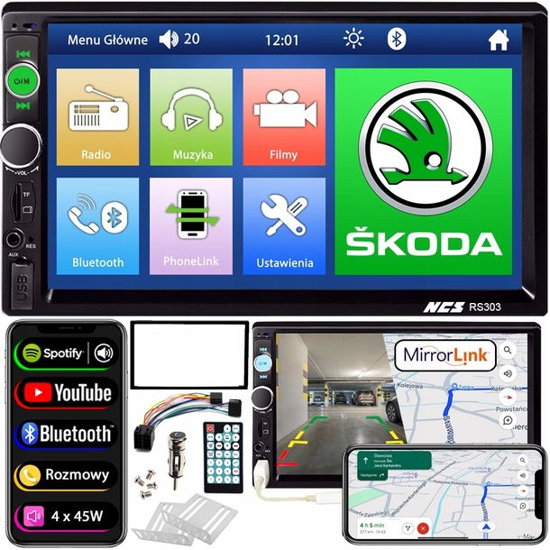 RADIO SAMOCHODOWE do SKODA FABIA 1 I 1999- 2008 BT
