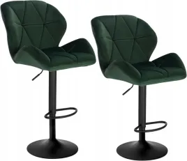 woltu-2x-hoker-ciemna-zielen-aksamit-z-oparciem