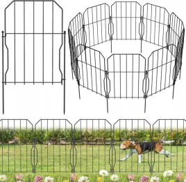 10x-metalowy-plotek-ogrodowy-ogrodzenie-plot-maly-niski-czarny-dekoracyjne