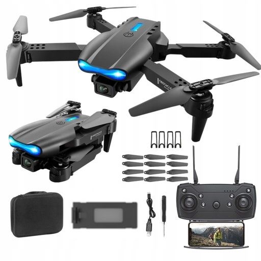 DRON E99 2x KAMERA ZAWIS 500M UNIKANIE PRZESZKÓD WIFI+WALIZKA PILOT