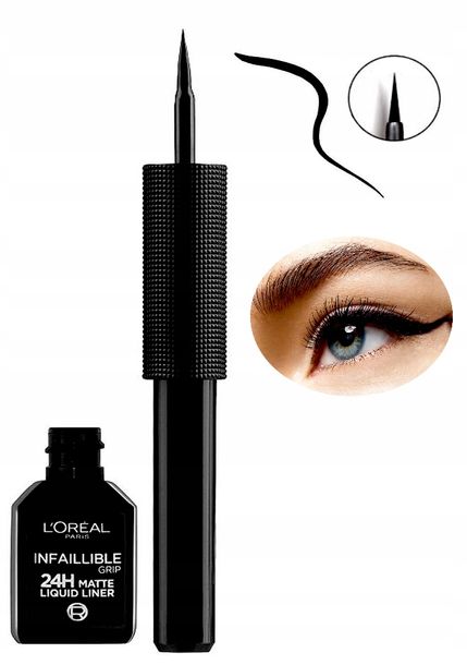 ﻿LOREAL CZARNY EYELINER WODOODPORNY MATOWY I TRWAŁY 24h W PŁYNIE LIQUID 01