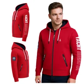bluza-meska-z-kapturem-rozpinana-yacht-regatta-czerwona-captain-mike-l