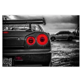 baner-120x80-sportowy-nissan-gtr-lampy