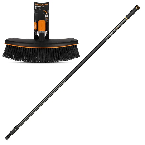 SZCZOTKA MIOTŁA DO ZAMIATANIA CHODNIKA FISKARS QUIKFIT + TRZONEK