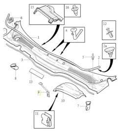 volvo-c30-v50-s40-dren-odplyw-z-podszybia-oe