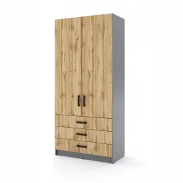 mlodziezowa-szafa-sigma-s6-2u3sz-90-cm-z-szufladami-dab-wotan