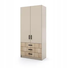 mlodziezowa-szafa-sigma-k4-3sz-90-cm-z-szufladami-dab-sonoma