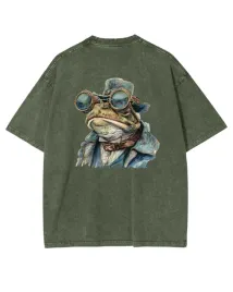 damska-koszulka-oversize-efekt-sprania-zaba-dzentelmen-okulary-khaki-s