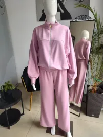 maselkowy-dres-z-rozpinana-bluza-rozowy-one-size