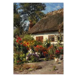 baner-70x100-wiejski-domek-z-kwiatami