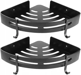 polka-narozna-pod-prysznic-wiszaca-lazienkowa-czarna-loft-alu-zestaw-2szt