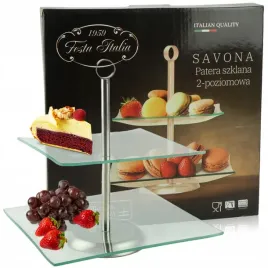 patera-szklana-dwupoziomowa-stojak-ciasto-owoce-savona-kwadratowa