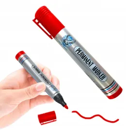 czerwony-marker-permanentny-mazak-wodoodporny