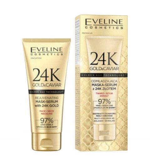 ﻿Eveline Gold&Caviar odmładzająca maska-serum z 24 k złotem