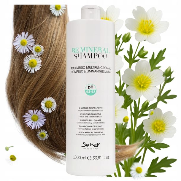 ﻿BE HAIR BE MINERAL Szampon Do Włosów Nawilżający Plumping Shampoo 1000 ml