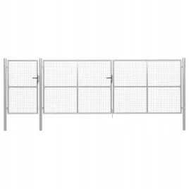 brama-ogrodzeniowa-stalowa-500-x-150-cm-srebrna