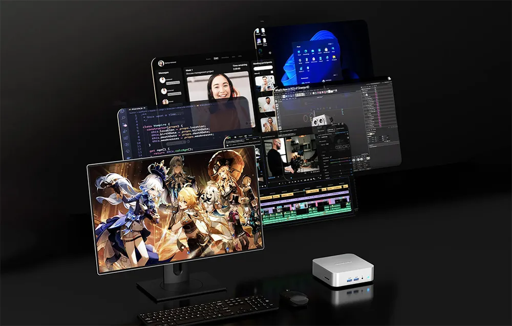 GEEKOM A8 ミニPC Ryzen 7 8745HS 32GB/1TB GEEKOM Mini PC GEEKOM A8 Ryzen 7 8745HS 32GB RAM 1TB + Win11 Pro