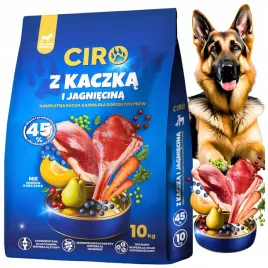 sucha-karma-dla-psa-ciro-kaczka-i-jagniecina-10kg-45percent-miesa-adult-care-lamb