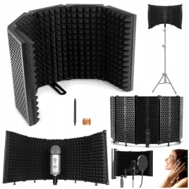 kabina-akustyczna-ekran-studyjny-filtr-do-mikrofonu-skladany-przenosny