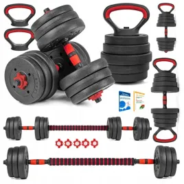 hantle-regulowane-2x10kg-sztanga-kettlebell-zestaw-hantli-6w1-gryfy-uchwyty
