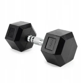 hantel-ogumowany-trexo-hex-10-kg-antyposlizgowa-powierzchnia-heksagonalny