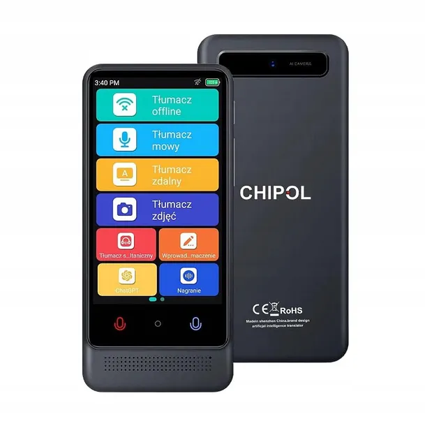 Translator Chipol M12P szybki polski offline, foto, wifi, polskie menu