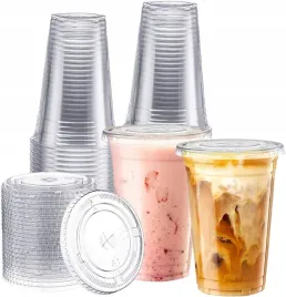 kubki-shake-pet-400ml-z-wieczkiem-plaskim-z-krzyzykiem-na-slomke-50-sztuk