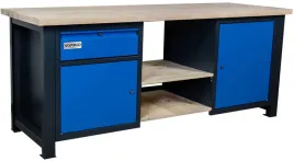 stol-warsztatowy-dla-mechanika-z-szafkami-szuflada-i-polkami-dp-2008