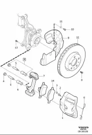 volvo-xc60-przednie-prawe-jarzmo-zacisk-hamulcowy