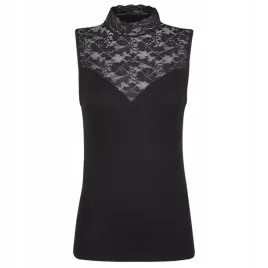 top-nina-von-c-fine-cotton-ze-stojka-czarny-koronkowy-bawelniany-44