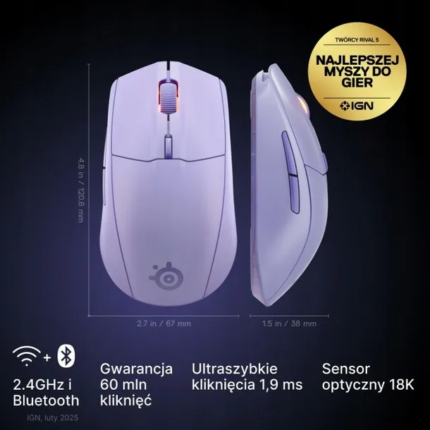 steelseries-rival-3-wl-gen-2-lavender-stan-nowy-kod-producenta-62525